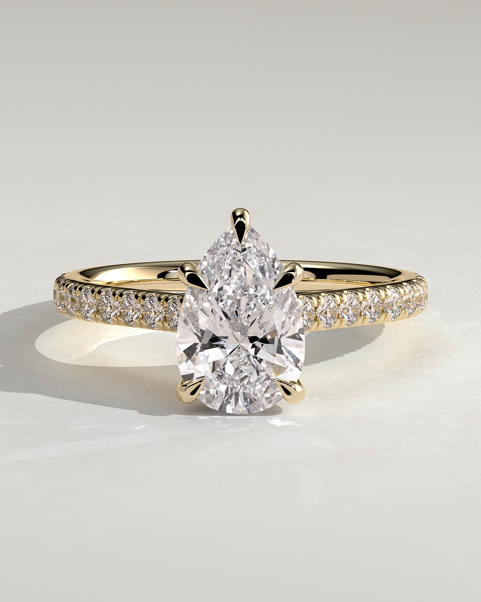 Round Halo, Pave & Split Shank Engagement Ring – 1.93 CT Lab Grown Diamond